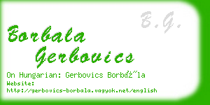 borbala gerbovics business card